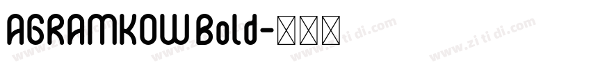 AGRAMKOW Bold字体转换